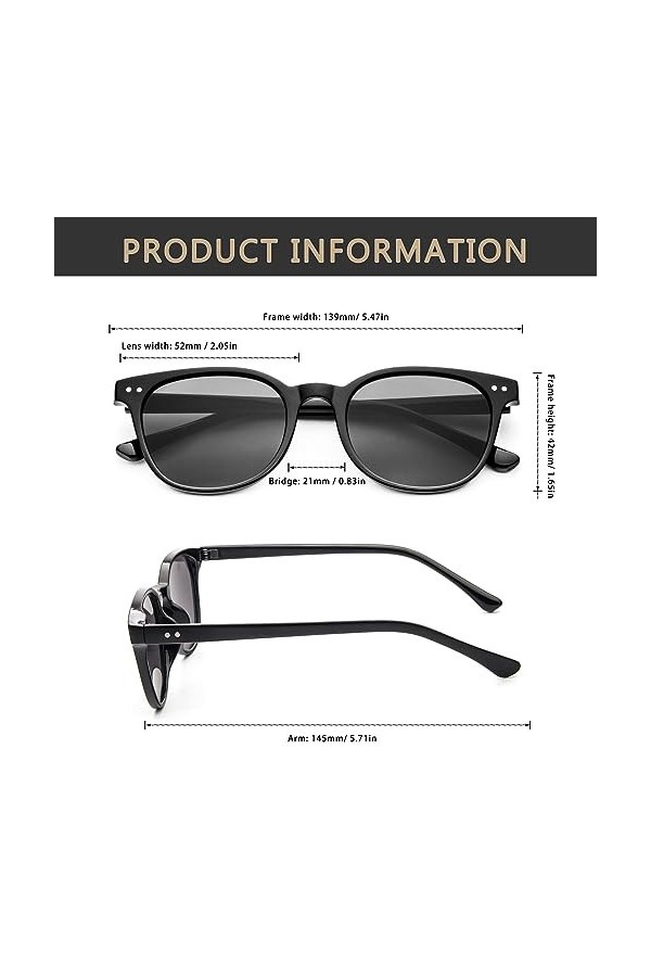 PARTY GO Lot de 3 lunettes de soleil rondes pour homme et femme Protection UV400 Vintage Rondes Petit pour visage étroit, noi