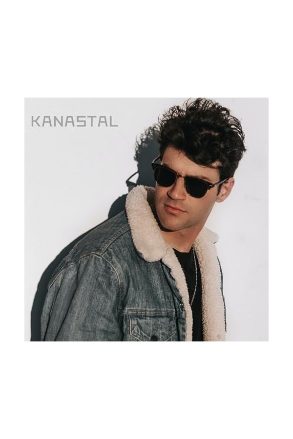 KANASTAL Lunettes de Soleil Polarisées Hommes et Femmes Lunettes de Soleil Demi-Monture Métal Classiques Lunettes de soleil R