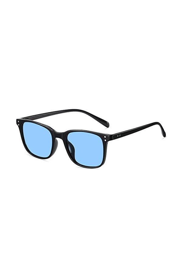 SHEEN KELLY TR90 Polarized Moscot Lunettes De Soleil Carrées pour Hommes Femmes Noir Monture Lunettes Downey Iron Man Voir à