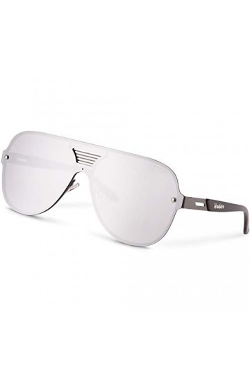 Verdster Lunettes de Soleil pour Homme Lunettes de soleil pour Femme Design Audacieux Effet Miroir Oversize Festival Femme Ho