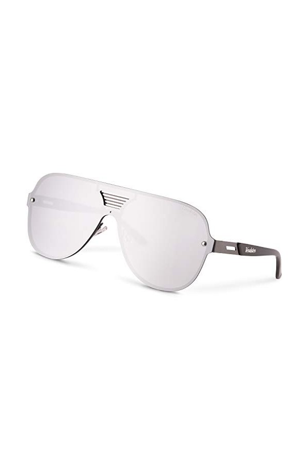 Verdster Lunettes de Soleil pour Homme Lunettes de soleil pour Femme Design Audacieux Effet Miroir Oversize Festival Femme Ho