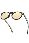 AMEXI Lunettes de Soleil Polarisées pour Homme et Femmes, Lunettes de Soleil en Bois,100% anti UV400,CN8003