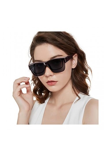 LVIOE Sur Lunettes de Soleil Polarisées pour Femmes et Hommes, Clip Sur lunettes de Soleil Protection anti UV 400
