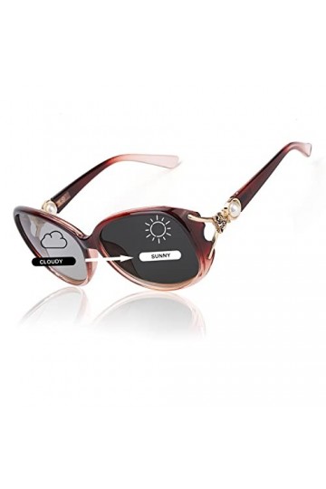 FIMILU Lunettes de soleil polarisées tendance pour femme, grandes lunettes de soleil ovales tendance pour femme, Phbrown, L