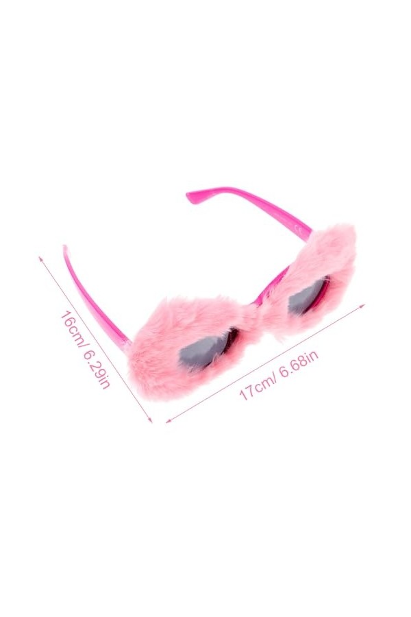 Ifundom Femmes En Peluche Lunettes De Soleil Floues Punk Doux Lunettes De Soleil Œil De Chat Fête De Noël Cosplay Lunettes No