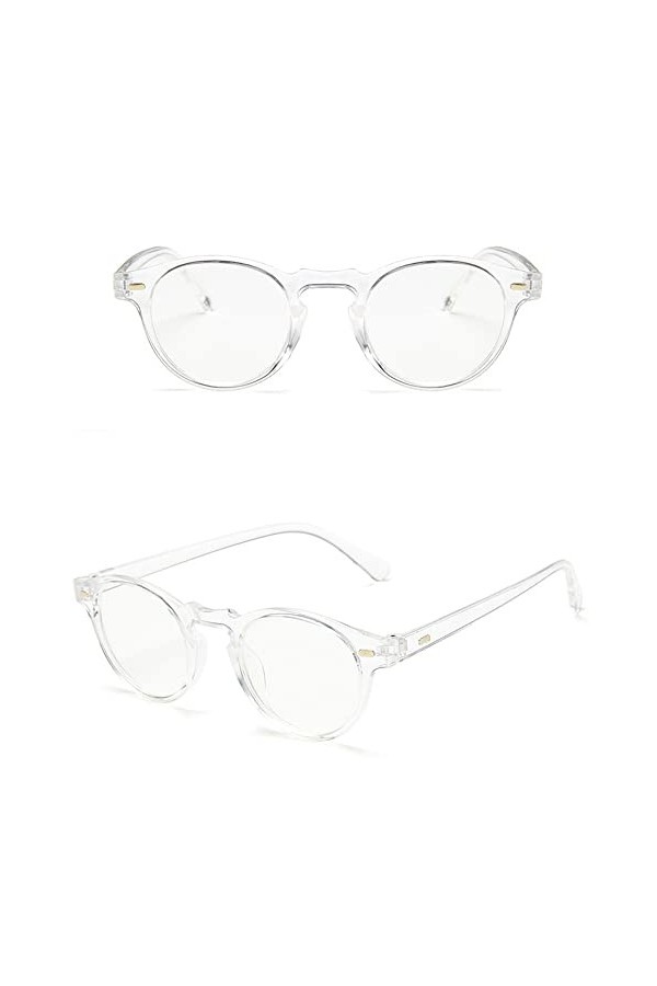 Fashions Ovale Petites Lunettes De Soleil Clair Classique UV400 Lunettes De Soleil Tendances Femme Nuances Transparentes Pour