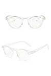 Fashions Ovale Petites Lunettes De Soleil Clair Classique UV400 Lunettes De Soleil Tendances Femme Nuances Transparentes Pour