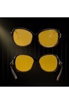 FIMILU Lunettes de conduite de nuit pour femme - Lunettes polarisées anti-reflet, marron, L