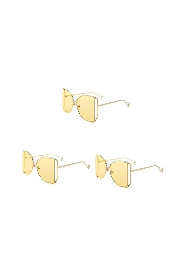 NIYANGLE 2 Pièces Femmes Lunettes De Soleil Lunettes De Soleil À La Mode Pour Les Femmes Accessoires De Plage Pour Les Femmes