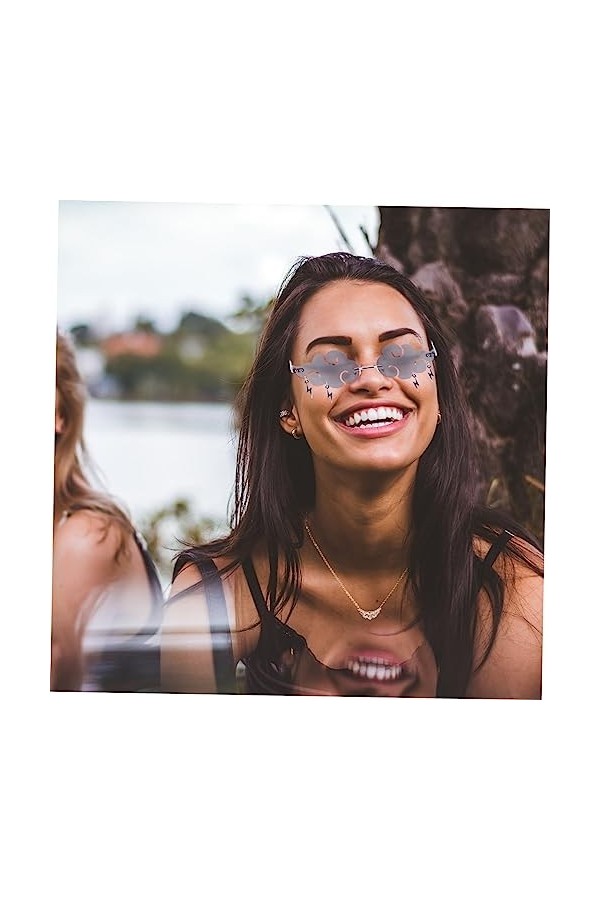 Abaodam 2 Pièces Pas De Lunettes De Soleil Enfants Soleil Sans Monture Lunettes De Soleil De Fête Dr?les Cool Lunettes De Sol