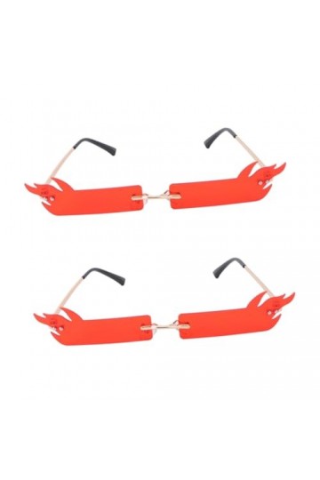 Didiseaon 2 Pièces Lunettes Drôles Lunettes De Maquillage Lunettes De Soleil Déguisées Lunettes Sans Monture Lunettes Rétro L