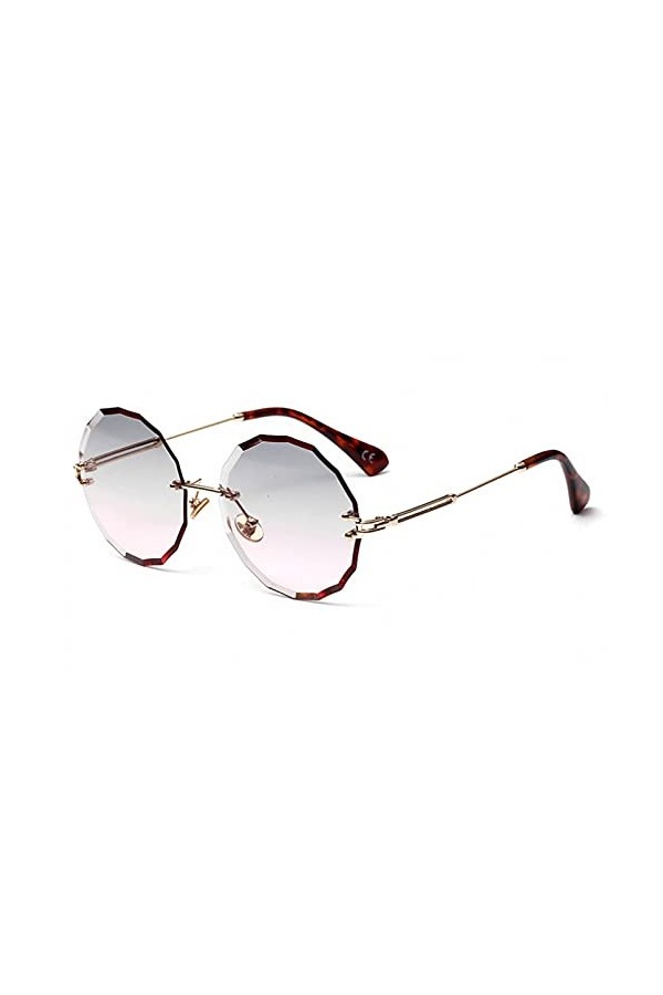 LUOXUEFEI De Soleil Lunettes Lunettes De Soleil Rondes Pour Femmes Lunettes De Soleil Marron DÉté Femme