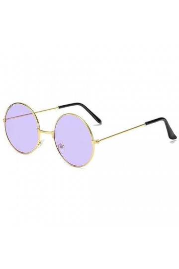 HPIRME Lunettes de soleil carrées homme femme petit cadre polygone lunettes de soleil métal vintage rétro octogone, B, taille