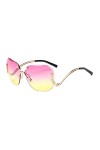 TYJYTM Lunettes de Soleil Roses sans Monture Hommes Femmes Lunettes de Soleil Big Frame Lunettes de Soleil Sexy surdimensionn