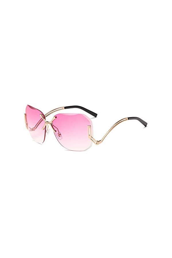 TYJYTM Lunettes de Soleil Roses sans Monture Hommes Femmes Lunettes de Soleil Big Frame Lunettes de Soleil Sexy surdimensionn