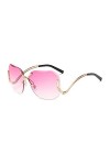 TYJYTM Lunettes de Soleil Roses sans Monture Hommes Femmes Lunettes de Soleil Big Frame Lunettes de Soleil Sexy surdimensionn