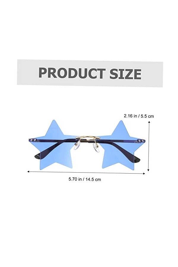 ABOOFAN 3 Paires De Lunettes De Soleil Sans Monture Personnalité Oeil Drôle Fantaisie Lunettes De Soleil Sans Cadre Photo De 