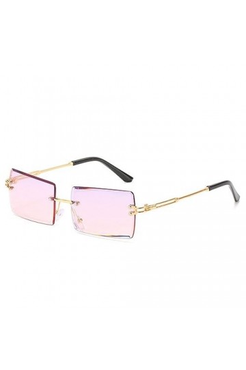 MUTYNE Lunettes de soleil rectangulaires sans monture pour femmes mode lunettes carrées sans cadre pour hommes lunettes UV400
