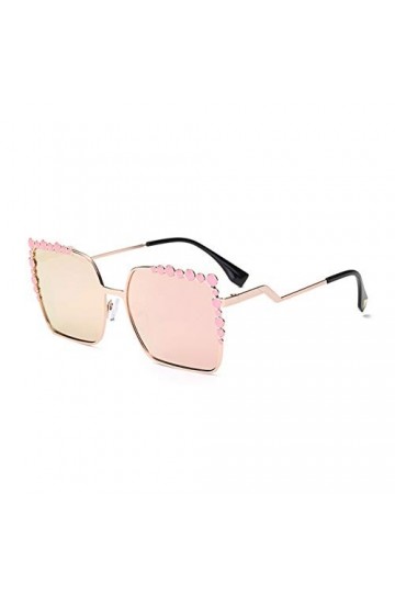 TYJYTM Lunettes de Soleil carrées fraîches Hip Hop Femmes Miroir Lunettes de Soleil Dame Plate Lunettes surdimensionnées