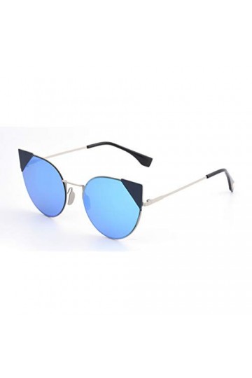 TYJYTM Lunettes de Soleil Cat Eye Femmes Lunettes de Soleil pour Dames Vintage Lightweight Cat Eye Mirror Female