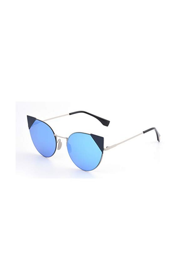 TYJYTM Lunettes de Soleil Cat Eye Femmes Lunettes de Soleil pour Dames Vintage Lightweight Cat Eye Mirror Female