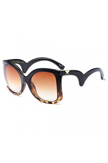 TYJYTM Noir Lunettes De Soleil Surdimensionnées Femmes Vintage Marron Grandes Shades pour Femmes Lunettes De Soleil Carrées p