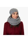 Seeberger Bonnet en Tricot Javina Oversize Bonnet Beanie Taille Unique - pêche 