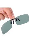 H&S Surlunettes de Soleil Clips avec Verres Polarisés - 2 Paires - Lunettes Polarisantes en Métal Antireflets - Clip Solaire 