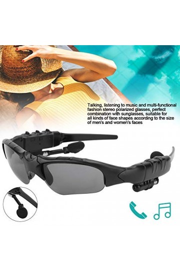 Lunettes de Soleil sans Fil Bluetooth, Lunettes Polarisées Bluetooth Intelligentes 5.0 Lunettes de Conduite de Sport avec éco