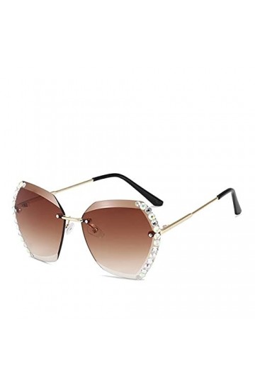 YUANBOO Lunettes De Soleil Rondes Vintage Femmes Hommes Mode Verres sans Monture Rétro Rose Lunettes De Soleil Femmes Femmes 