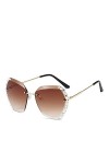 YUANBOO Lunettes De Soleil Rondes Vintage Femmes Hommes Mode Verres sans Monture Rétro Rose Lunettes De Soleil Femmes Femmes 