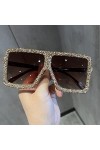 AILIREN 2022 Bonbons Lunettes de Soleil Femmes carré Mode surdimensionné Lunettes de Soleil avec Strass Bling