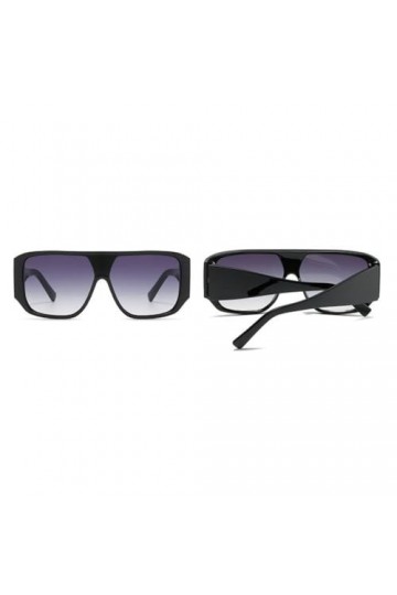 MUTYNE Lunettes de soleil surdimensionnées une pièce pour femmes et hommes, lunettes à dessus plat pour femmes et hommes, ver