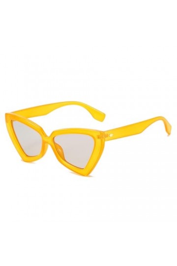 MUTYNE Lunettes de Soleil Oeil de Chat à la Mode Femmes Tendance de Luxe Couleur Jaune Gris Lunettes Sexy Hommes Vintage Part