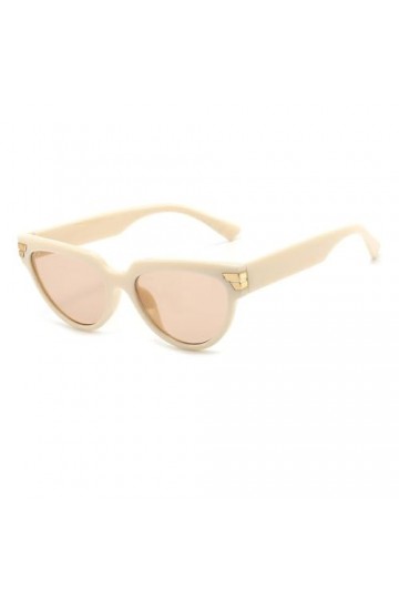 HPIRME Lunettes de Soleil Oeil de Chat Femmes Vintage Lunettes de Soleil Oeil de Chat Noir Femme Petite Monture Couleur Trans