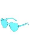 ZYIZEE Lunettes de Soleil 1 pièces à la Mode Coeur Lunettes de Soleil Femmes Lunettes de Soleil rétro Amour en Forme de Coeur