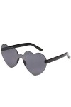 ZYIZEE Lunettes de Soleil 1 pièces à la Mode Coeur Lunettes de Soleil Femmes Lunettes de Soleil rétro Amour en Forme de Coeur