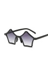 DWSYDA Lunettes de Soleil Femme Miroir Star Lunettes de Soleil Femme,4