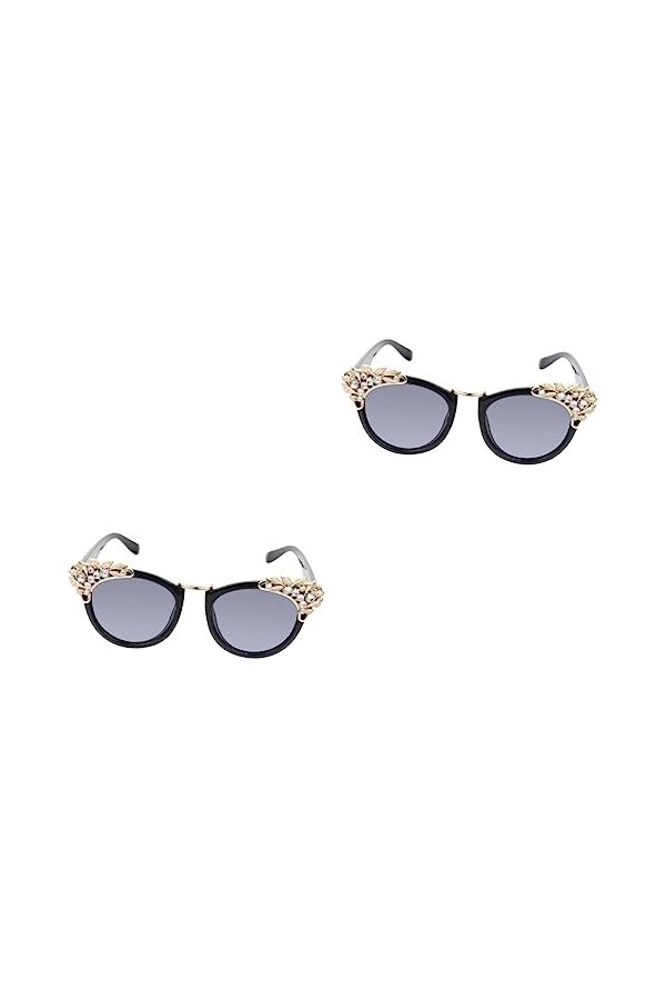 GALPADA 2 Pièces Lunettes De Soleil En Diamant Lunettes De Soleil Pour Femmes Lunettes De Soleil De Plage En Strass Lunettes