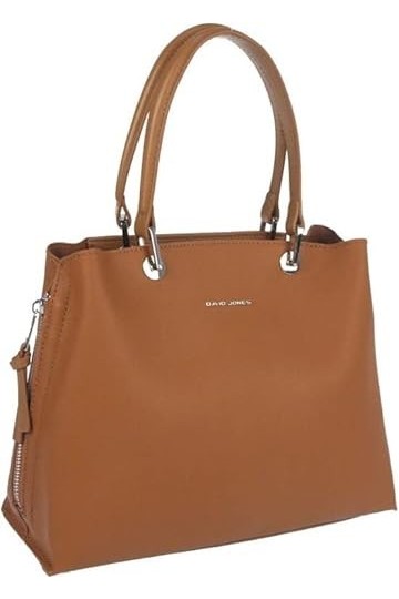 David Jones - Sac à Main Femme - Cabas Fourre-Tout Cuir PU Porté Epaule Bandoulière - Multi Poche Plusieurs Compartiments - S