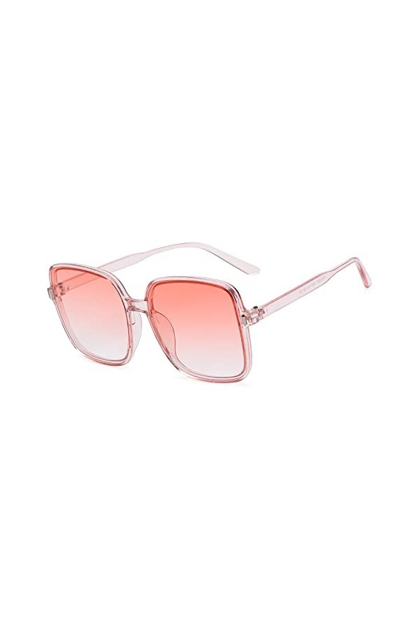 HPIRME Lunettes de soleil carrées visage rond femmes lunettes de soleil anti-ultraviolets lunettes de soleil UV400 lunettes d