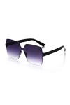HPIRME Lunettes de soleil carrées visage rond femmes lunettes de soleil anti-ultraviolets lunettes de soleil UV400 lunettes d