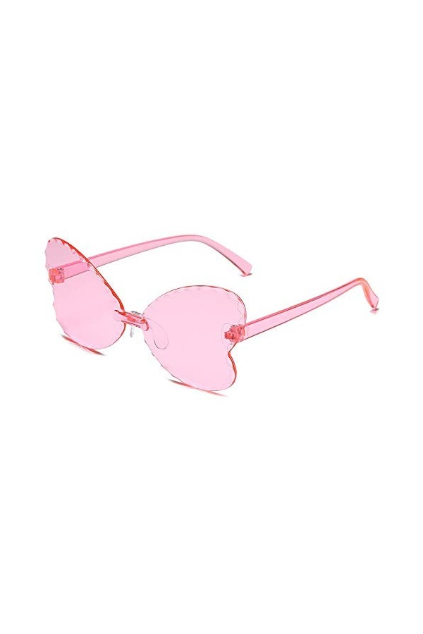 ZYIZEE Lunettes de Soleil Lunettes de Soleil Coeur Femmes Lunettes de Soleil œil de Chat coloré rétro sans Monture Amour Lune