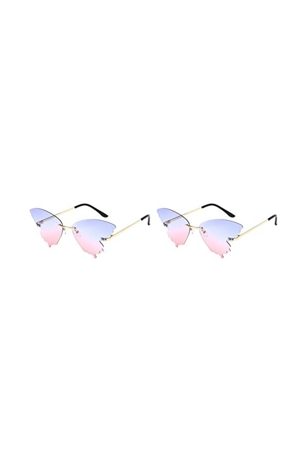 GALPADA 2 Pièces Lunettes De Soleil De Mode Pour Femmes Lunettes De Soleil Oeil De Chat Lunettes De Mode Pour Femmes Homme Sa