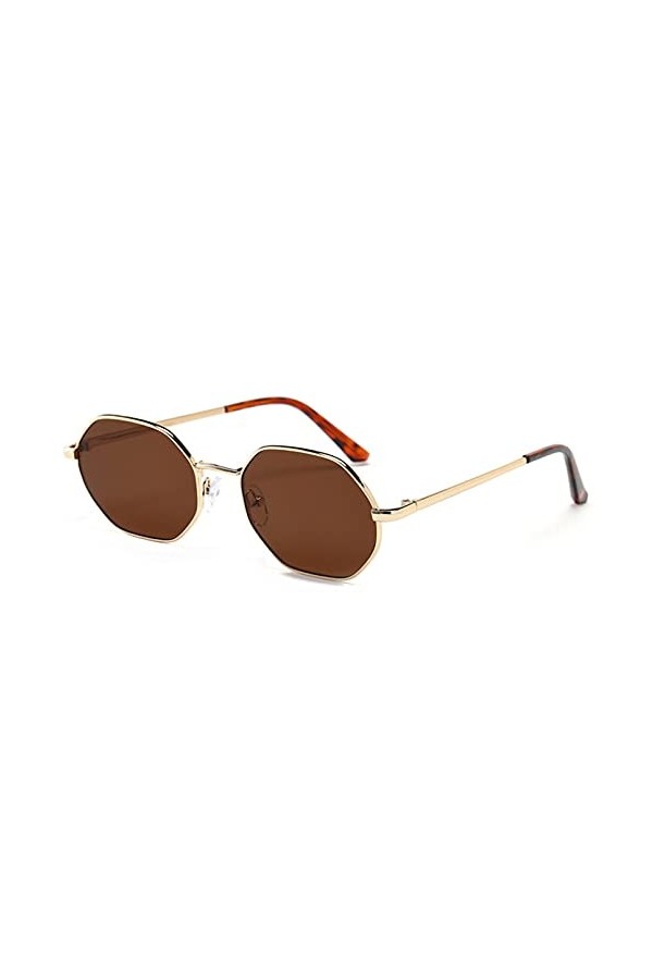 LUOXUEFEI De Soleil Lunettes Lunettes De Soleil Octogonales À Petite Monture Pour Femmes Lunettes De Soleil Marron Vert Pour 