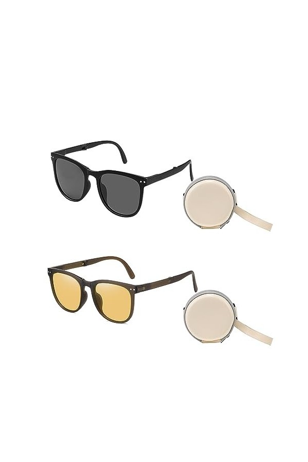 VPB Lunettes de soleil, lunettes de protection UV, lunettes de soleil pliables portables, lunettes de soleil classiques unise