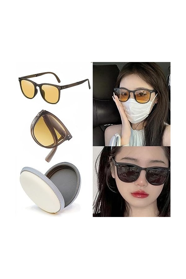 VPB Lunettes de soleil, lunettes de protection UV, lunettes de soleil pliables portables, lunettes de soleil classiques unise