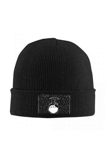 LEUYA Bonnet tricoté Skullies bonnets streetwear Hiver chaud tricot chapeau unisexe adulte Studio Ghibli Animation chapeau