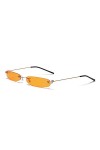 YUANCHENG Petit cadre femmes lunettes de soleil hommes lunettes de soleil sans monture femme marque couleur transparente UV40