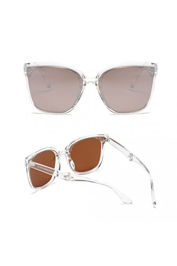 Kodilin Lunettes de soleil polarisées pour femme pliable, protection UV anti-reflet à miroir pour homme, Blanc